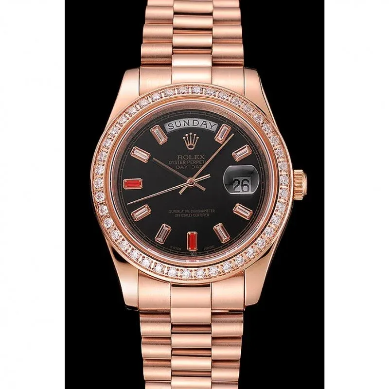 Superclone Rolex Day-Date 40mm Black Dial 1454102