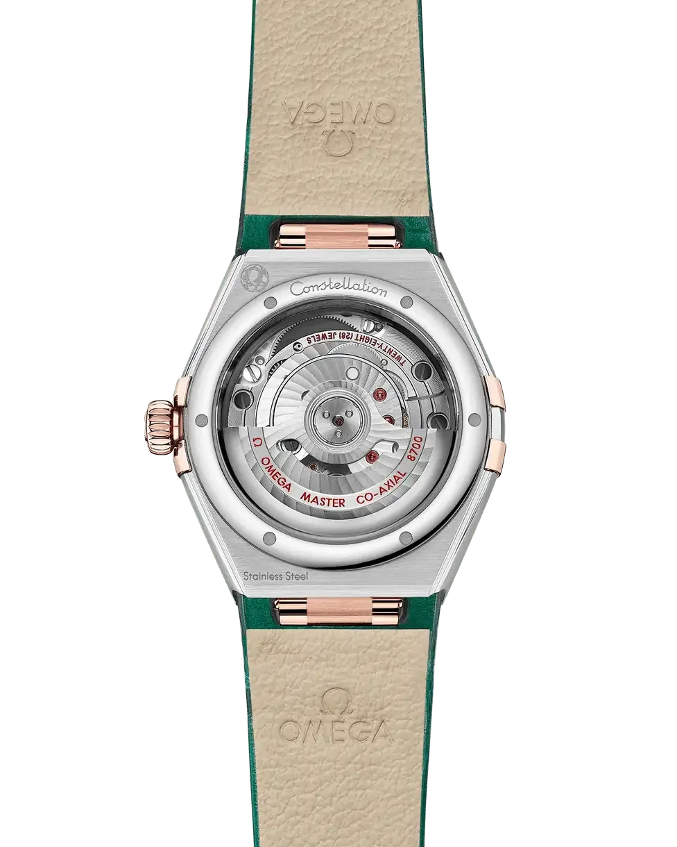 Omega Constellation Women Automatic Green Leather Watch O13128292099001