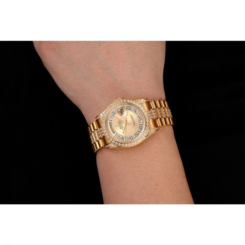 Superclone Rolex Day-Date 37mm Gold Dial 1453954