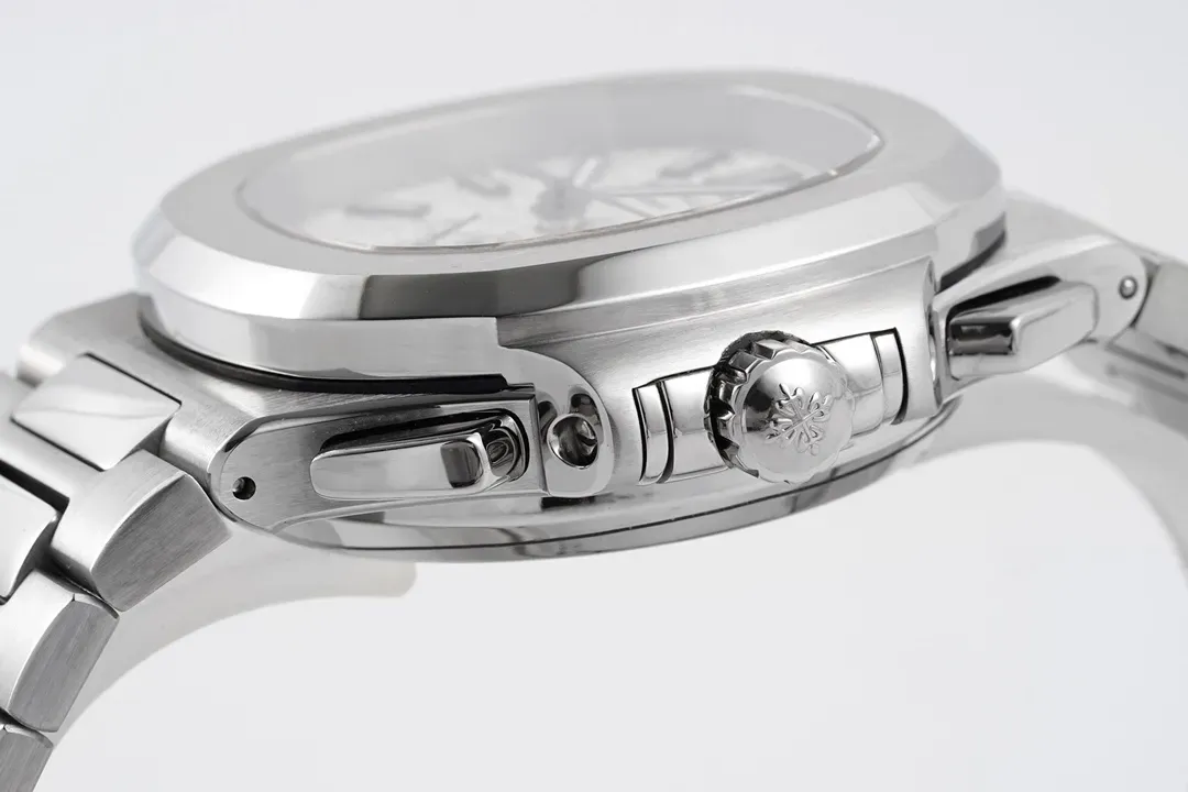 Patek Philippe Silver Nautilus Chronograph Watch