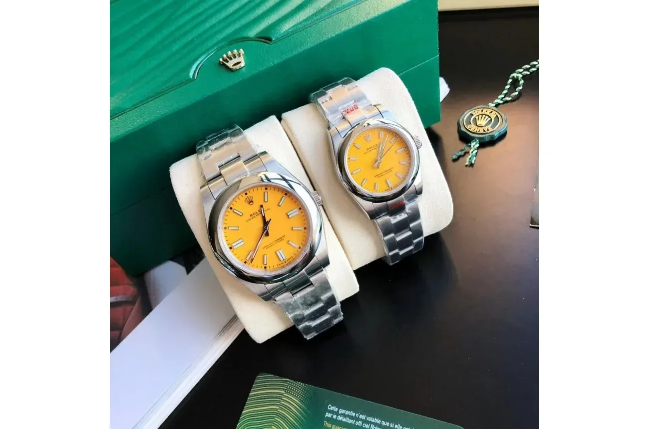 Couple Watches Rolex Oyster Perpetual 31/41mm SS/SS Yellow/Stk