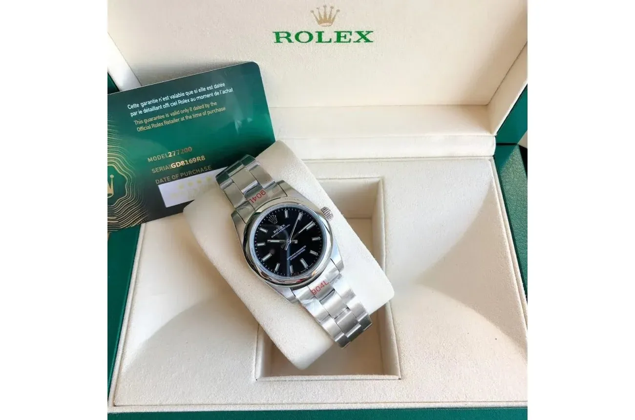 Couple Watches Rolex Oyster Perpetual 31/41mm SS/SS Black/Stk