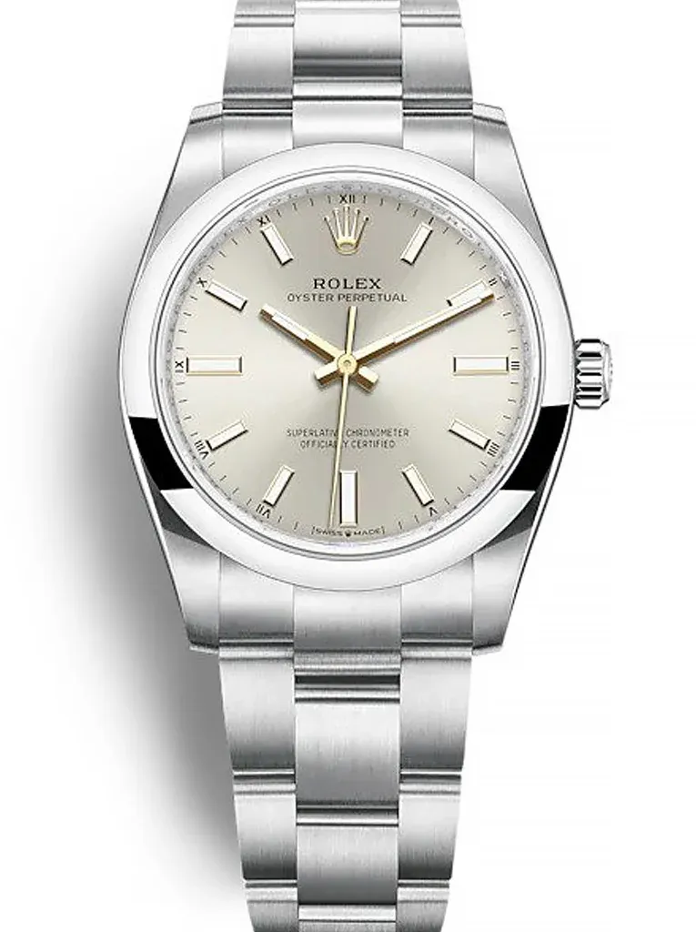 Rolex Oyster Perpetual Lady 34mm Silver Dial 124200