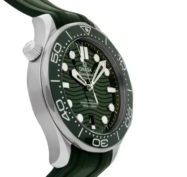 Omega Seamaster Men Automatic Green Rubber Watch O21032422010001