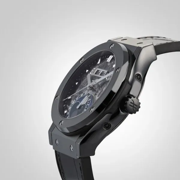 Hublot Classic Fusion Men Automatic Black Alligator Watch 547.CX.0170.LR