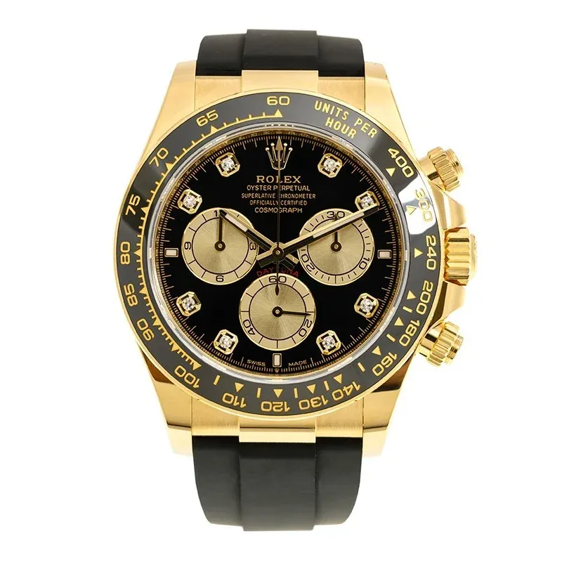 Superclone Rolex Daytona 40 mm Black Dial Yellow Gold 126518LN