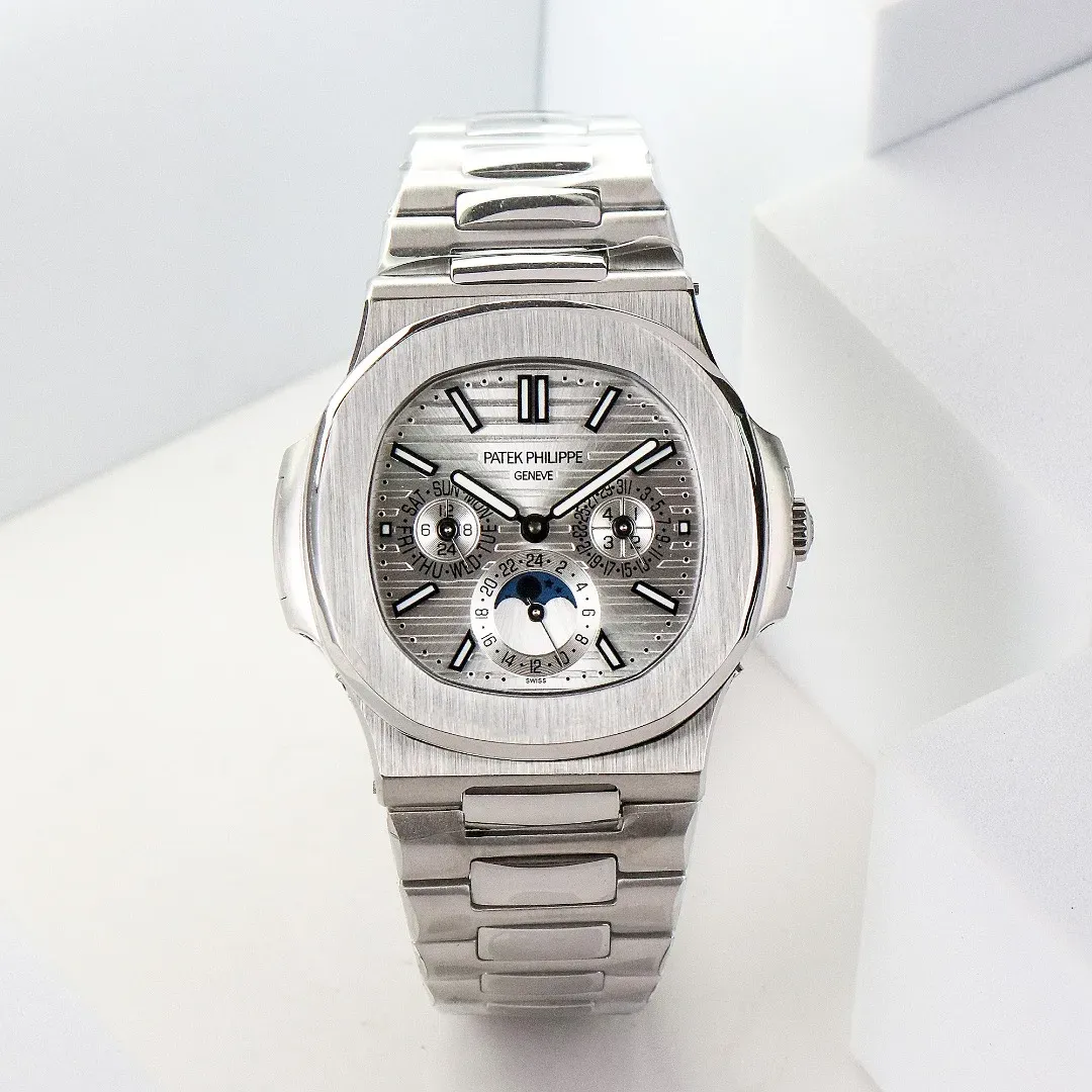 Patek Philippe Silver Nautilus Watch
