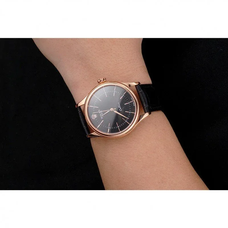 Superclone Rolex Cellini 38mm Black Dial REP016815