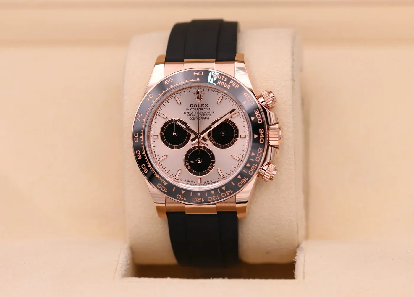 Superclone Rolex Daytona 40 mm Sundust Dial in Everose Gold 126515LN