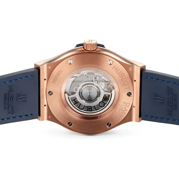 Hublot Classic Fusion Men Automatic Blue Leather Watch 511.OX.7180.LR