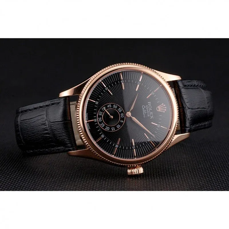 Superclone Rolex Cellini 38mm Black Dial REP016792
