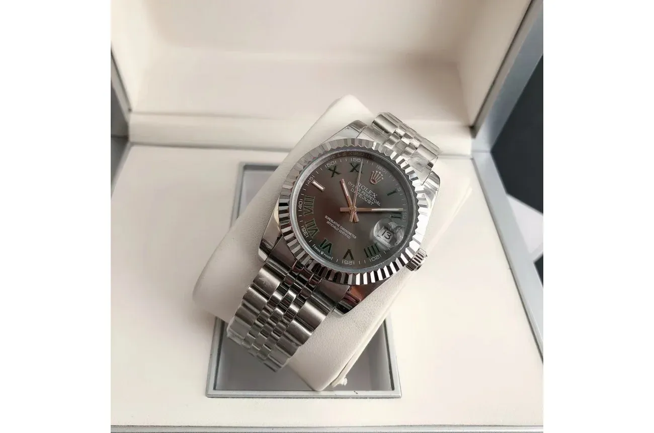 Couple Watches Rolex Datejust 36/28mm SS/SS Jub Grey/Rmn