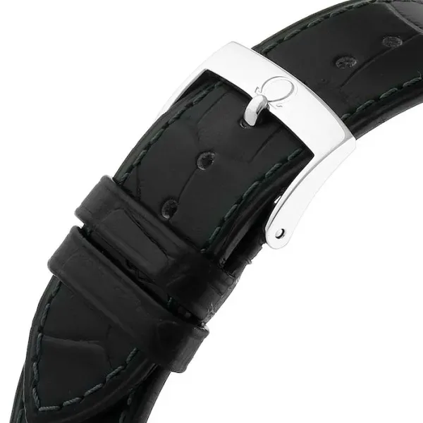Omega De Ville Men Automatic Blue Leather Watch O42413402003001