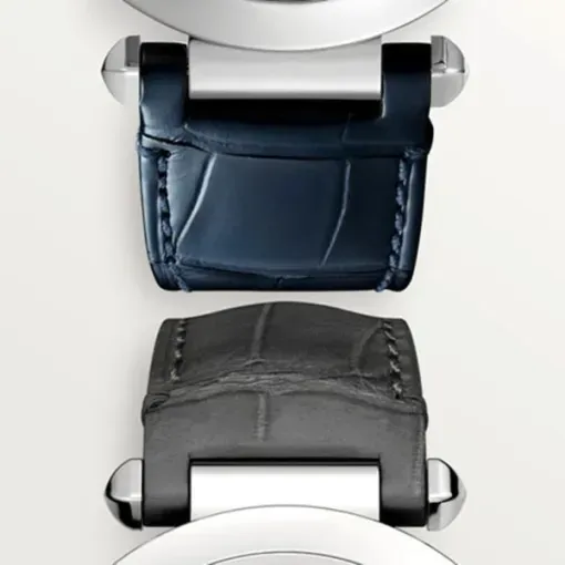 Cartier Pasha de Cartier Men Automatic Silver Alligator Watch WSPA0010