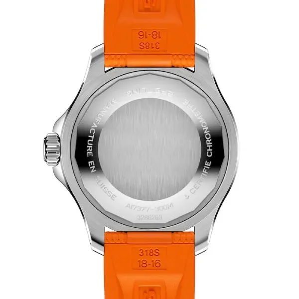 Breitling Superocean Unisex Automatic Orange Rubber Watch A17377211O1S1