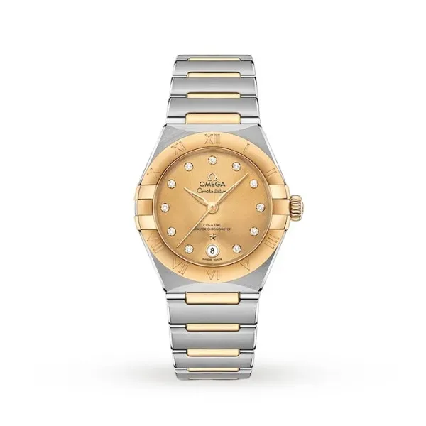 Omega Constellation Women Automatic Champagne Stainless Steel Watch O13120292058001