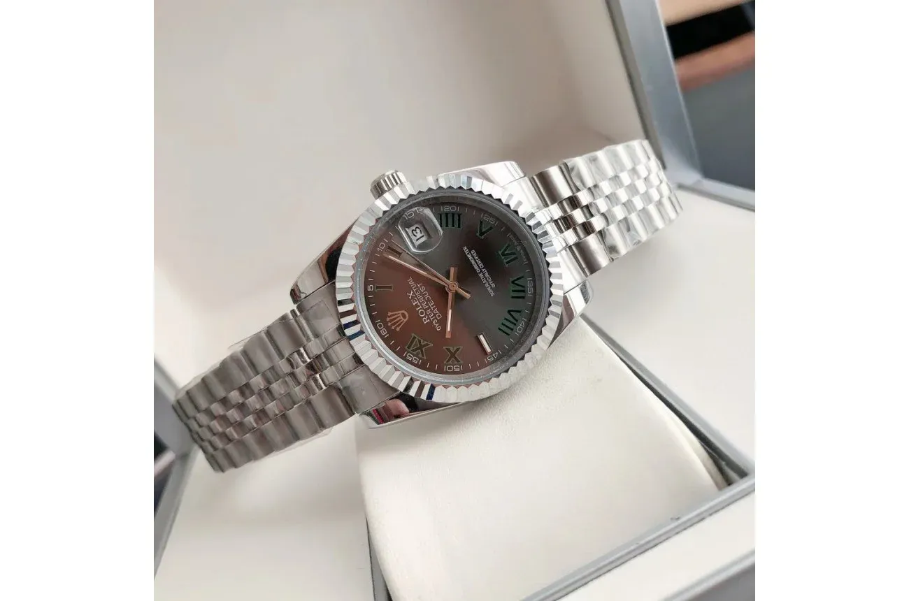 Couple Watches Rolex Datejust 36/28mm SS/SS Jub Grey/Rmn