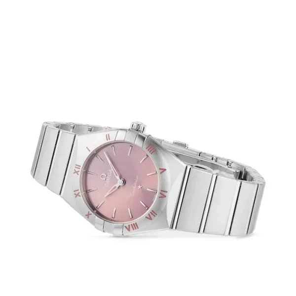 Omega Constellation Women Quartz Pink Stainless Steel Watch O13110286011001