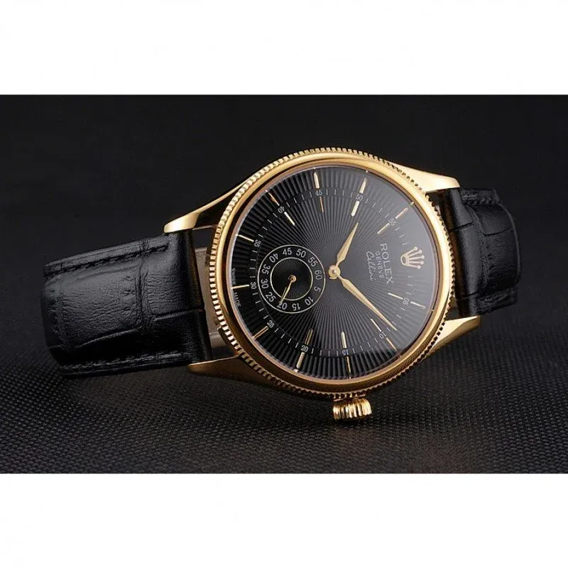 Superclone Rolex Cellini 38mm Black Dial REP016806