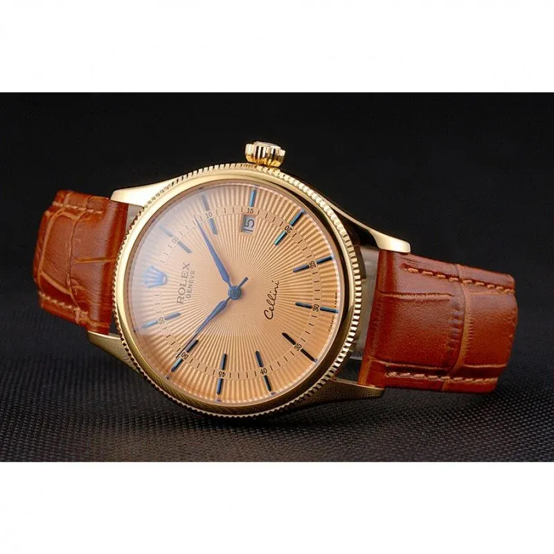 Superclone Rolex Cellini 38mm Gold Dial REP016797