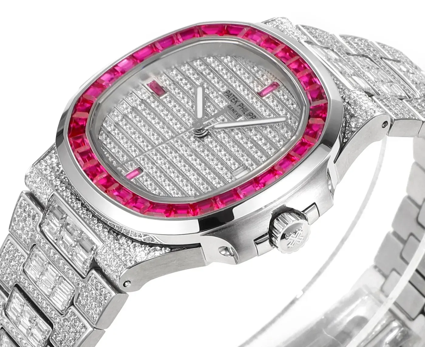 Patek Philippe White Gold Ruby Nautilus Watch