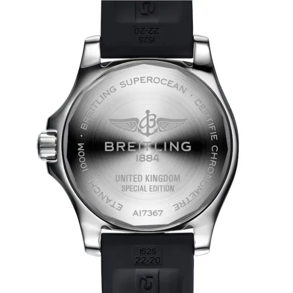 Breitling Superocean Men Automatic Black Rubber Watch A173678A1B1S1