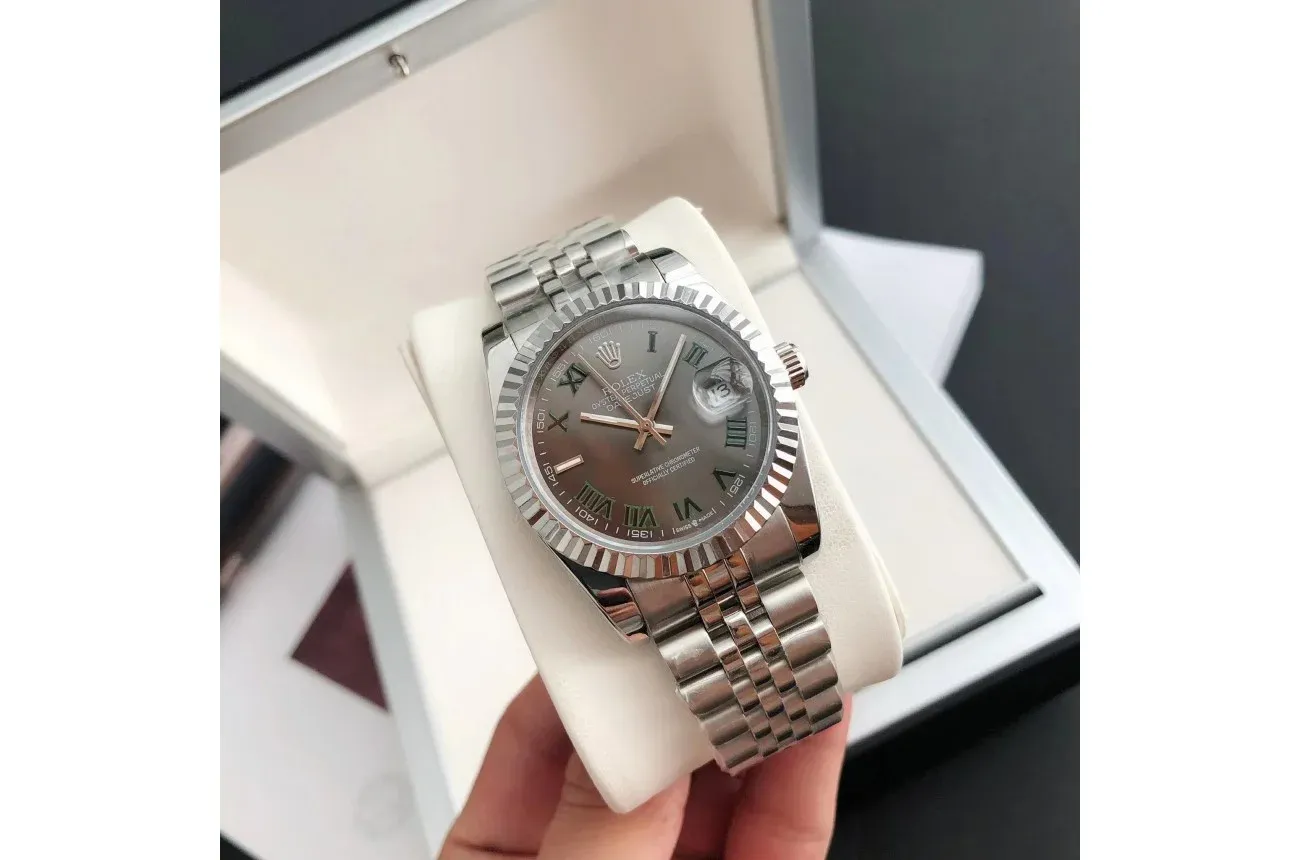 Couple Watches Rolex Datejust 36/28mm SS/SS Jub Grey/Rmn