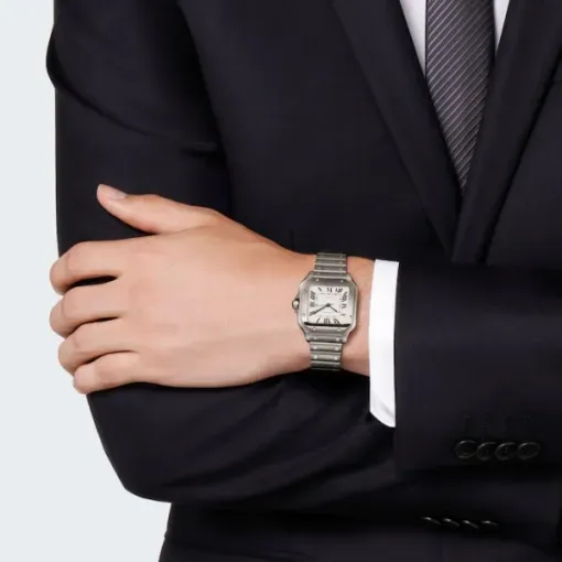 Cartier Santos de Cartier Men Automatic Silver Stainless Steel Watch WSSA0029
