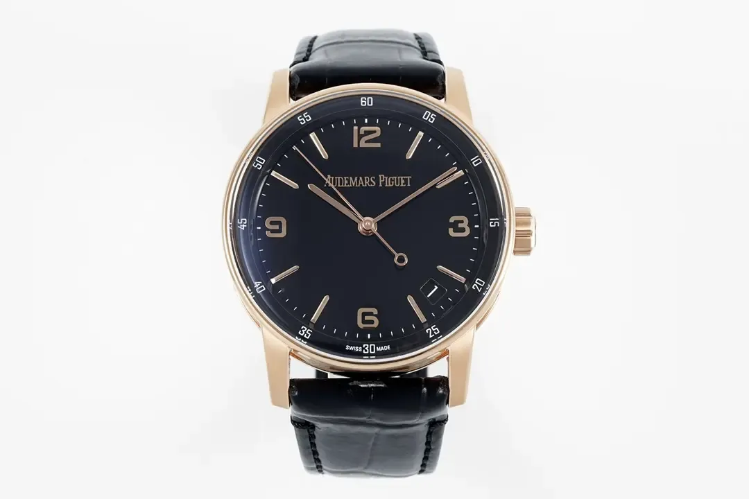 watch Audemars Piguet CODE 11.59 Blue Dial Three-Hand Automatic Watch   Rose Gold and Stainless Steel, 41mm