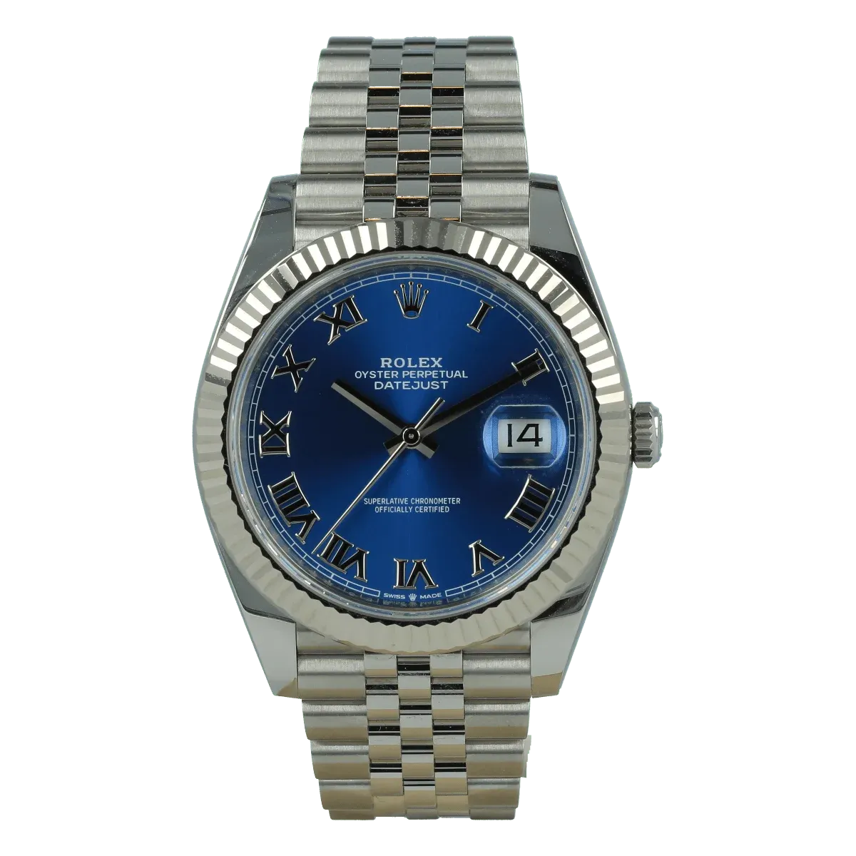 Rolex Datejust 41mm Blue Dial 126334 Jubilee Roman Dials