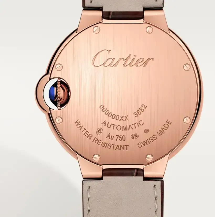 Cartier Ballon Bleu de Cartier Men Automatic Silver 18ct Rose Gold Watch WGBB0035