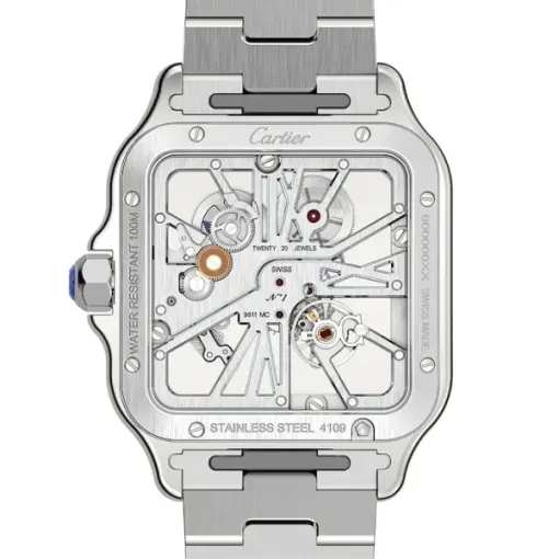 Cartier Santos de Cartier Men Automatic Silver Stainless Steel Watch WHSA0015