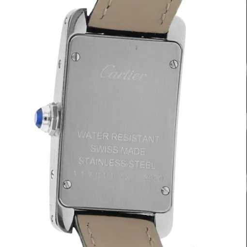 Cartier Tank Américaine Women Quartz Silver Alligator Watch WSTA0043