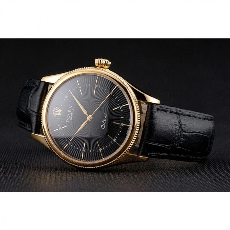 Superclone Rolex Cellini 38mm Black Dial REP016803