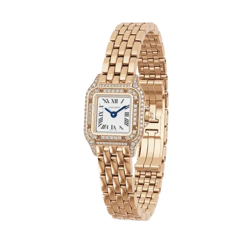 Cartier Panthère de Cartier Women Quartz White 18ct Rose Gold Watch WJPN0020