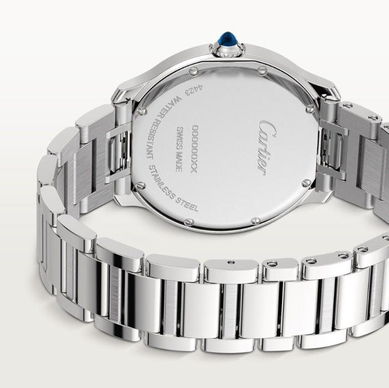Cartier Ronde Must Men Quartz Silver Stainless Steel Watch WSRN0034