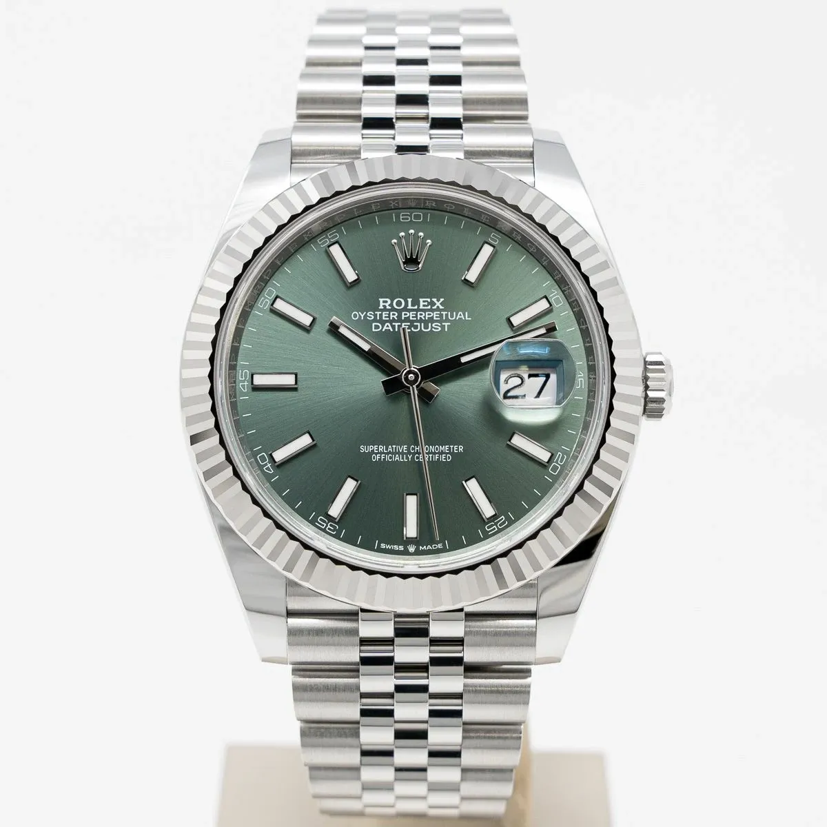 Rolex Datejust 41mm Green Dial 126334 Jubilee