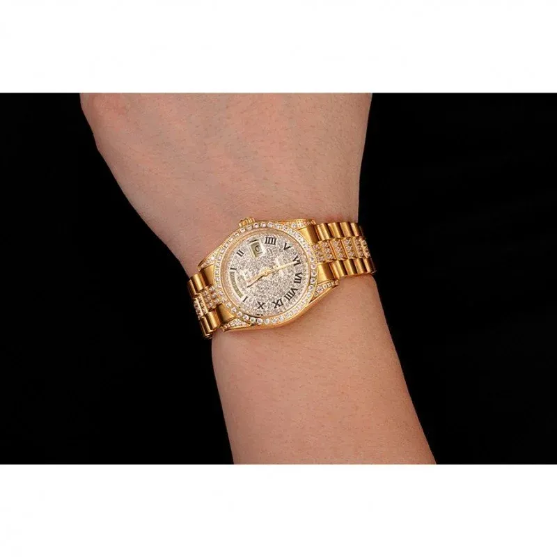 Superclone Rolex Day-Date 37mm Gold Dial 1453956
