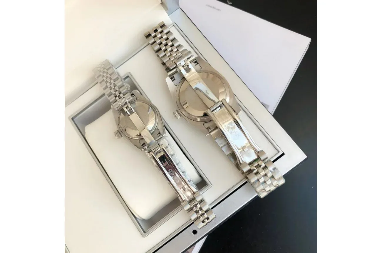 Couple Watches Rolex Datejust 36/28mm SS/SS Jub Sliver/Dia