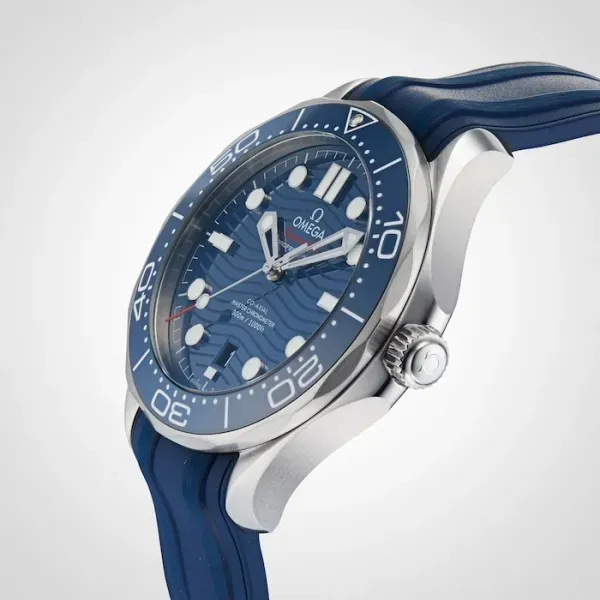 Omega Seamaster Men Automatic Blue Rubber Watch O21032422003001