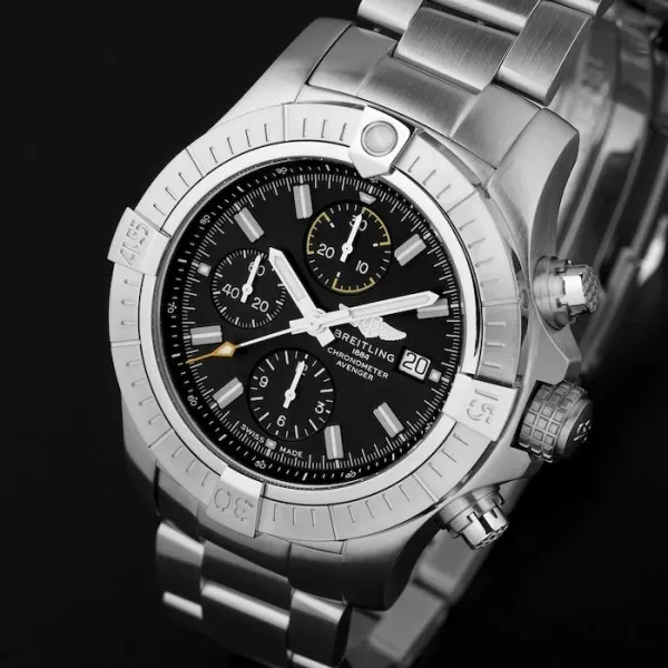 Breitling Avenger Men Automatic Black Stainless Steel Watch A13317101B1A1
