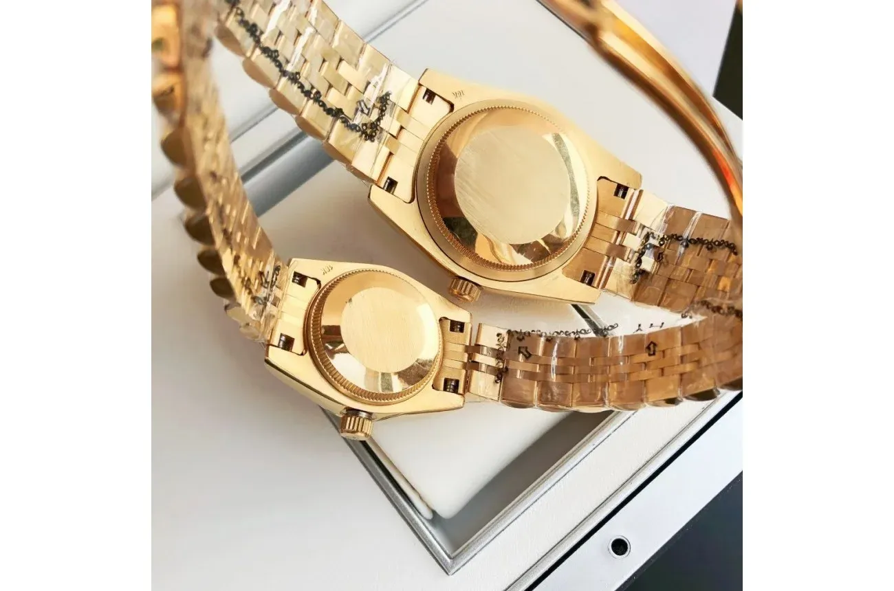 Couple Watches Rolex Datejust 36/28mm RG/RG Jub Gold/Dial