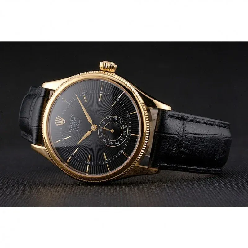 Superclone Rolex Cellini 38mm Black Dial REP016806