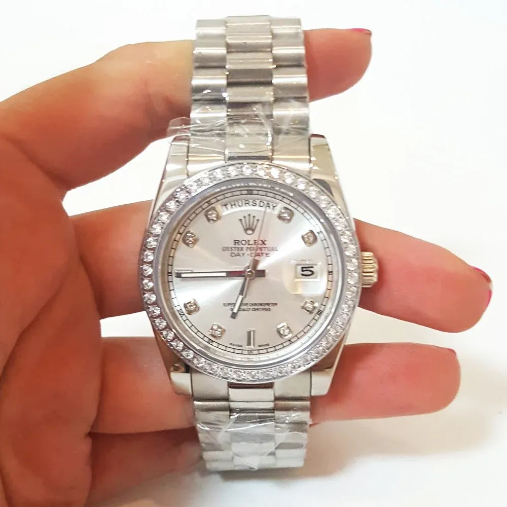 Rolex Day-Date 36mm Silver Dial 118346