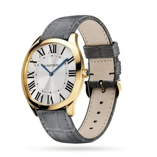 Cartier Drive de Cartier Men Automatic Silver Leather Watch WGNM0011