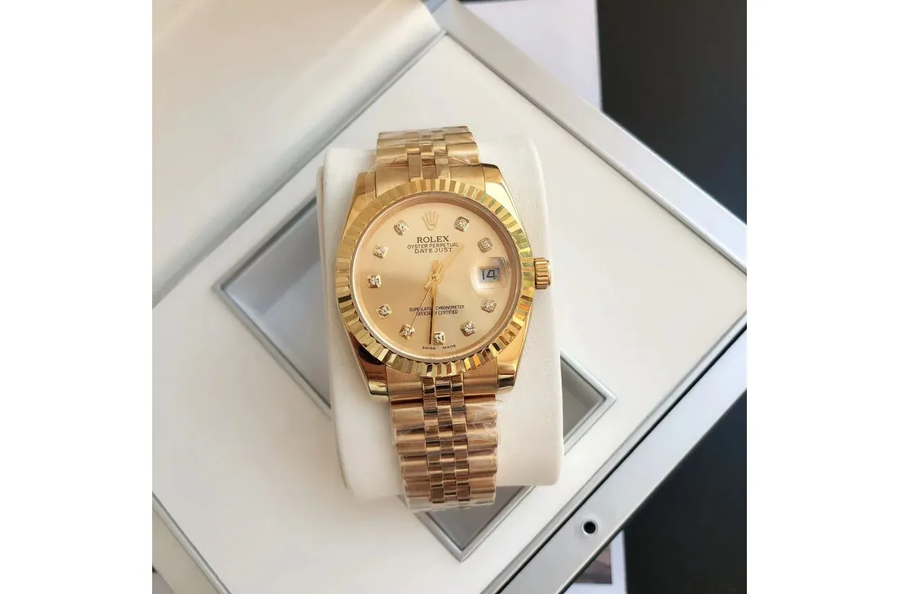Couple Watches Rolex Datejust 36/28mm RG/RG Jub Gold/Dial