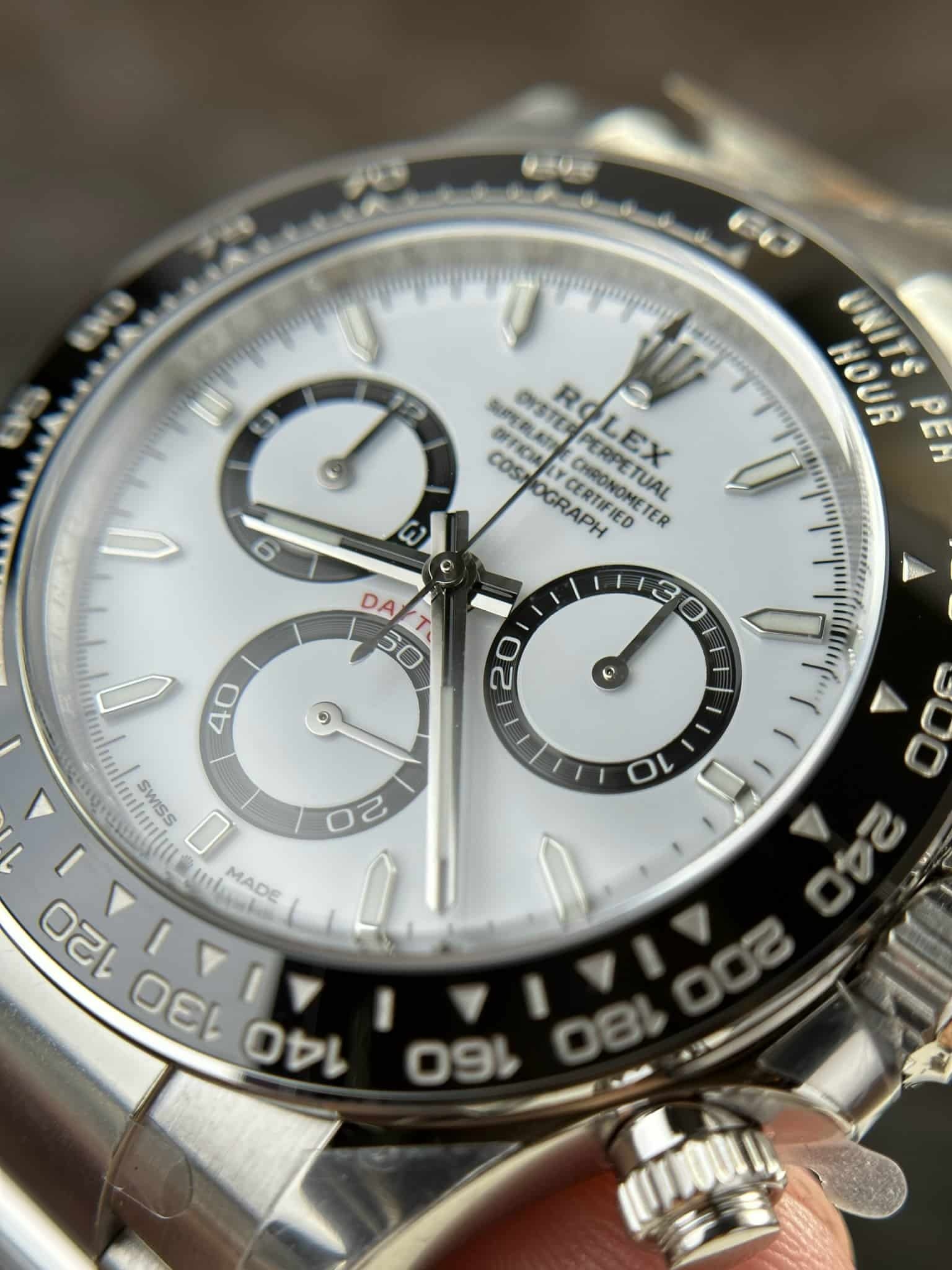 Superclone Rolex Daytona  Panda  40 mm White Dial 126500LN