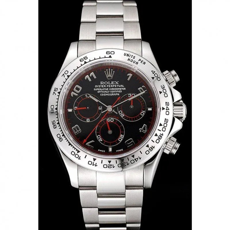 Superclone Rolex Daytona 39mm Black Dial 80296