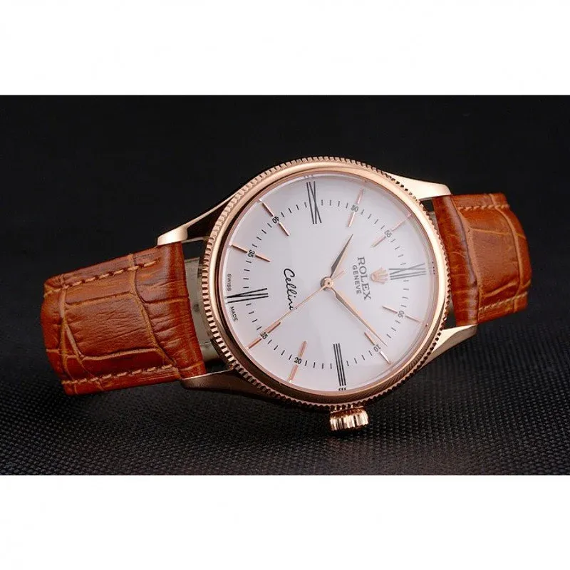 Superclone Rolex Cellini 38mm White Dial REP016795