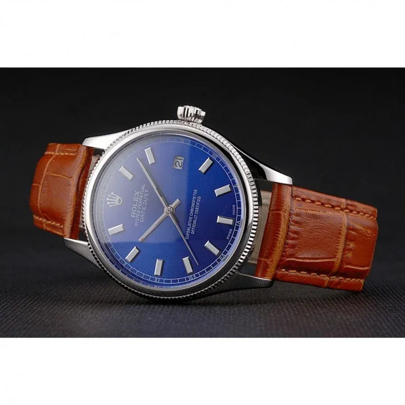 Superclone Rolex Datejust 38mm Blue Dial REP016817